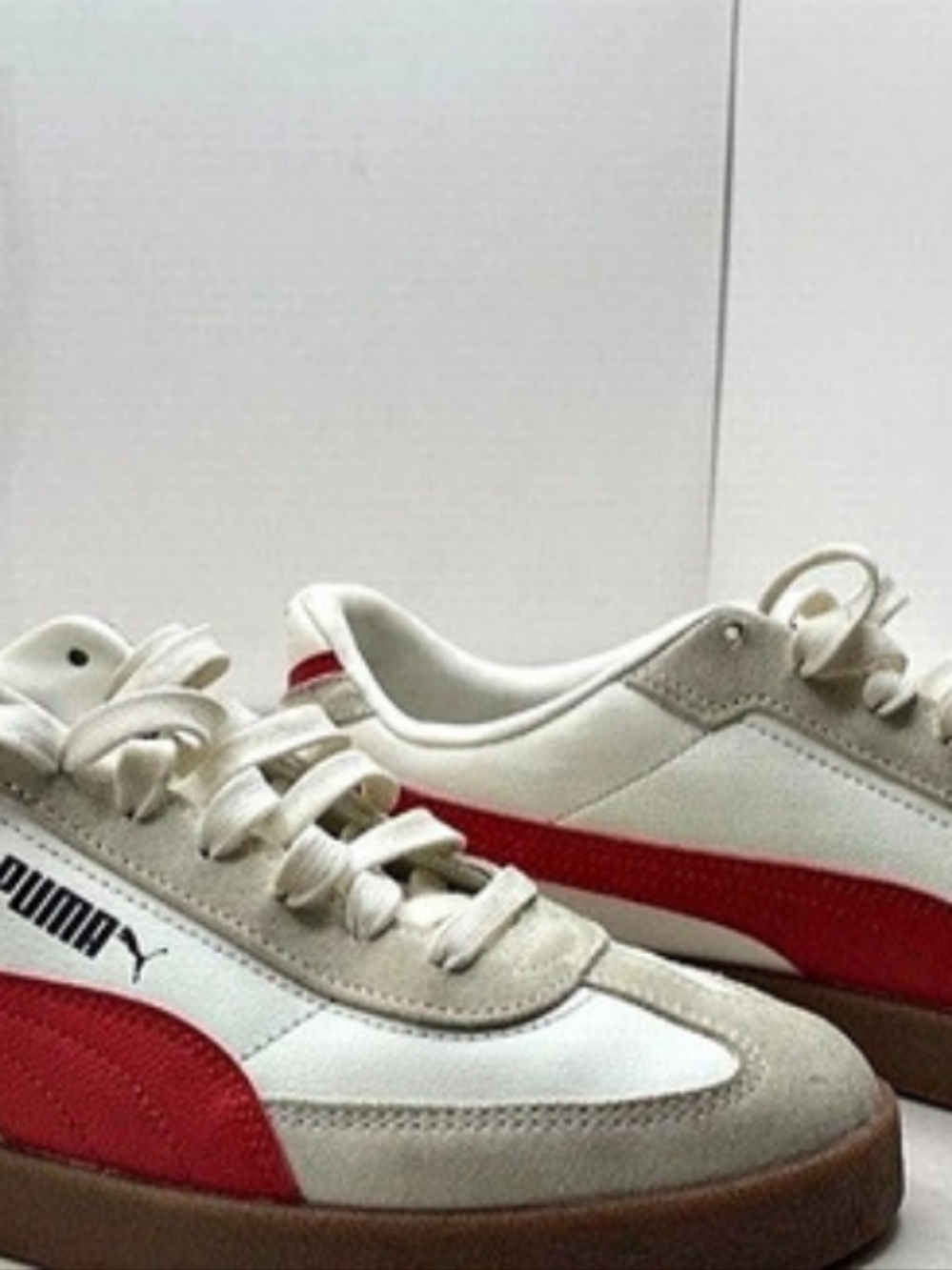 Puma Palermo Leather White For All Time Red Sneakers White & Red US 10